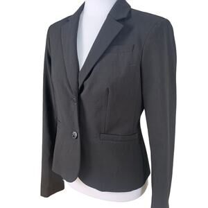 Calvin Klein Siz 4 Blazer Jacket Black Career Office Minimalist Capsule Wardrobe